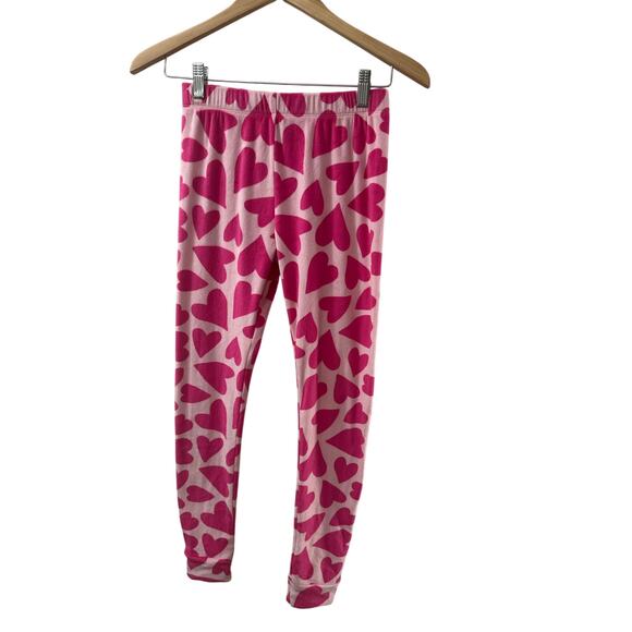 CAT & JACK Girls Pink Heart Print Leggings SIZE 14 XL Cozy Soft Warm Sleepover - Picture 3 of 5